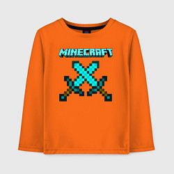 Лонгслив хлопковый детский Minecraft, цвет: оранжевый