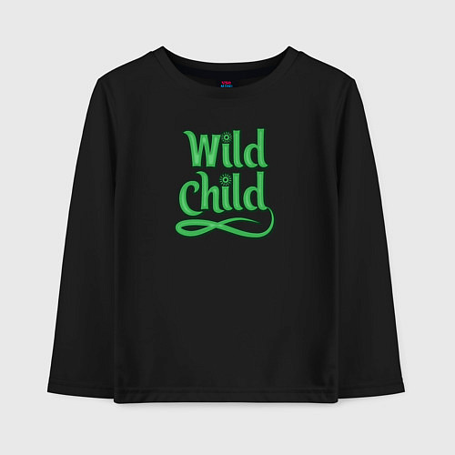 Детский лонгслив Wild Child / Черный – фото 1