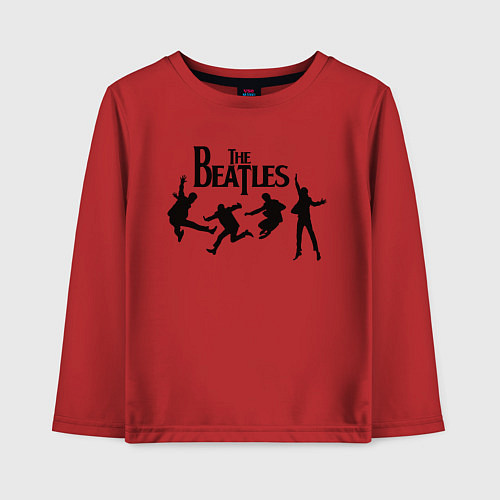 Детский лонгслив The Beatles / Красный – фото 1