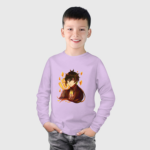 Детский лонгслив Чжун Ли / Лаванда – фото 3