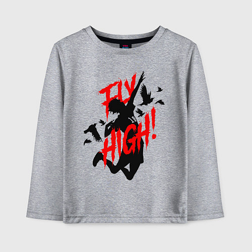 Детский лонгслив FLY HIGH! ВОЛЕЙБОЛ / Меланж – фото 1