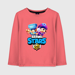 Лонгслив хлопковый детский Генерал Гавс - Brawl Stars, цвет: коралловый