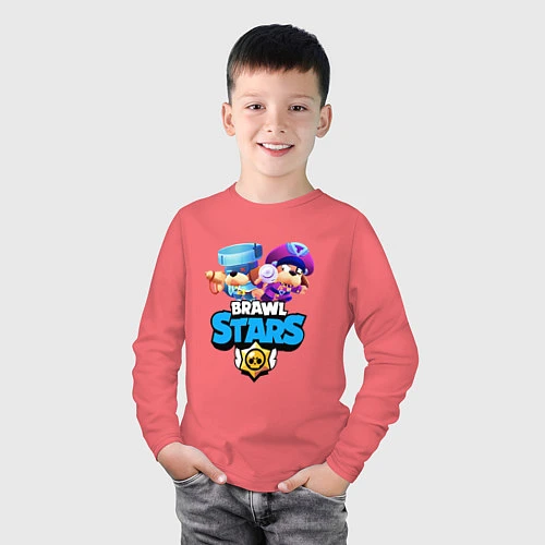 Детский лонгслив Генерал Гавс - Brawl Stars / Коралловый – фото 3