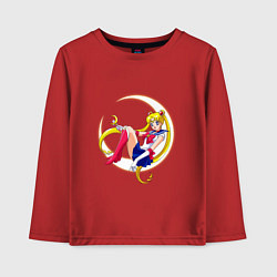 Лонгслив хлопковый детский Sailor Moon, цвет: красный
