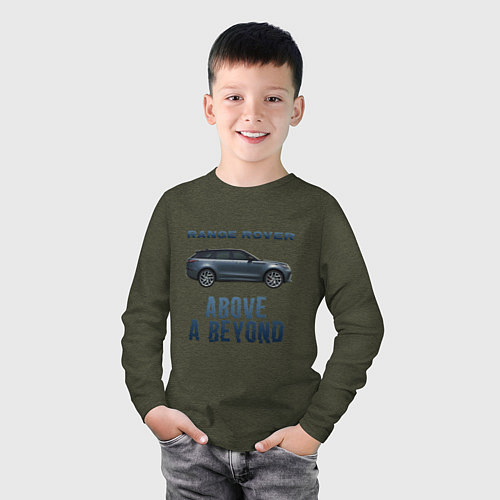 Детский лонгслив Range Rover Above a Beyond / Меланж-хаки – фото 3