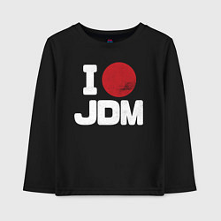 Лонгслив хлопковый детский JDM, цвет: черный