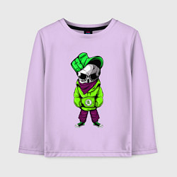 Лонгслив хлопковый детский Skoda Skull Z, цвет: лаванда