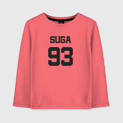 Лонгслив хлопковый детский BTS - Suga 93, цвет: коралловый