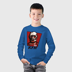 Лонгслив хлопковый детский KFH - Kentucky Fried Human, цвет: синий — фото 2