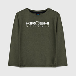 Лонгслив хлопковый детский KIROSHI OPTICALS, цвет: меланж-хаки