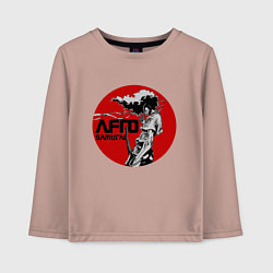 Лонгслив хлопковый детский Afrosamurai, цвет: пыльно-розовый