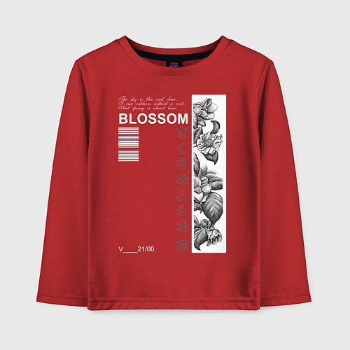 Детский лонгслив BLOSSOM / Красный – фото 1