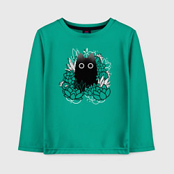 Детский лонгслив Cat in plants