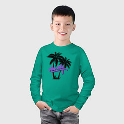 Лонгслив хлопковый детский GTA Vice City, цвет: зеленый — фото 2
