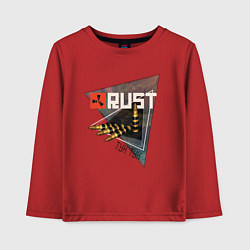 Лонгслив хлопковый детский Rust Стучим в дверь соседу Раст, цвет: красный