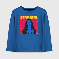 Лонгслив хлопковый детский Stargirl, цвет: синий