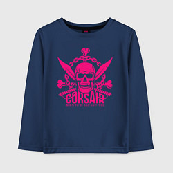 Лонгслив хлопковый детский Corsair, цвет: тёмно-синий