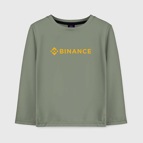 Детский лонгслив BINANCE БИНАНС БИРЖА СПИНА / Авокадо – фото 1