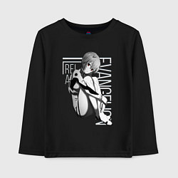 Лонгслив хлопковый детский Евангелион, цвет: черный