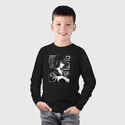 Лонгслив хлопковый детский Джузо Сузуя, цвет: черный — фото 2