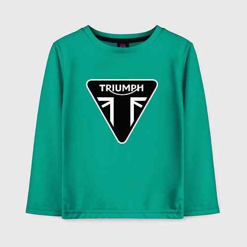 Детский лонгслив Triumph Мото Лого Z / Зеленый – фото 1