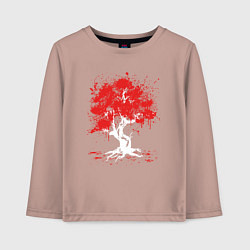 Лонгслив хлопковый детский САКУРА SAKURA ВИШНЯ, цвет: пыльно-розовый