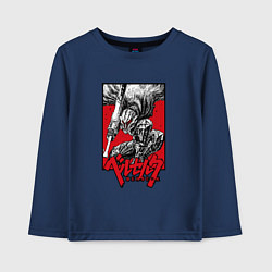 Лонгслив хлопковый детский BERSERK БЕРСЕРК, цвет: тёмно-синий
