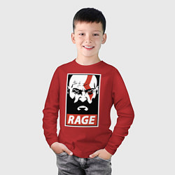 Лонгслив хлопковый детский RAGE GOW, цвет: красный — фото 2