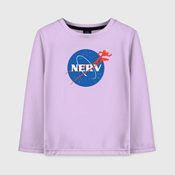 Лонгслив хлопковый детский Nerv, цвет: лаванда