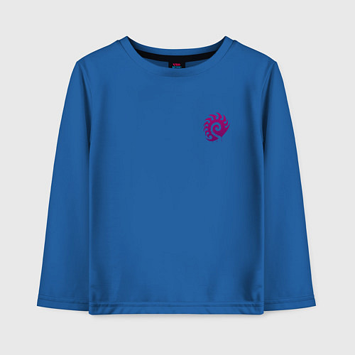 Детский лонгслив Zerg logo mini Purple / Синий – фото 1