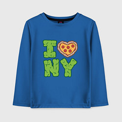 Лонгслив хлопковый детский I Love New York, цвет: синий