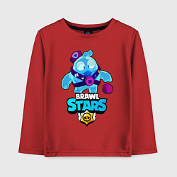 Лонгслив хлопковый детский Сквик Squeak Brawl Stars, цвет: красный