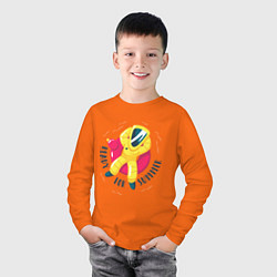 Лонгслив хлопковый детский К лету готов, цвет: оранжевый — фото 2