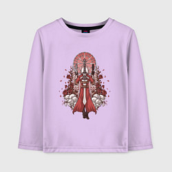 Лонгслив хлопковый детский Данте в розах, цвет: лаванда