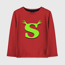 Лонгслив хлопковый детский Shrek: Logo S, цвет: красный