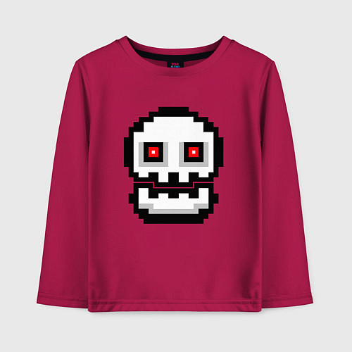 Детский лонгслив Skull Geometry Dash / Маджента – фото 1