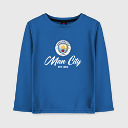 Лонгслив хлопковый детский MAN CITY EST 1894, цвет: синий