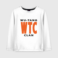 Лонгслив хлопковый детский Wu-Tang WTC, цвет: белый