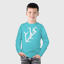 Лонгслив хлопковый детский Репер - SODA LUV, цвет: бирюзовый — фото 2