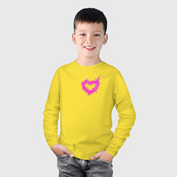 Лонгслив хлопковый детский Розовое Огненное Сердце, цвет: желтый — фото 2