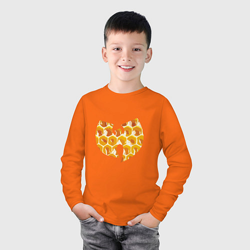 Детский лонгслив Wu-Tang Honey / Оранжевый – фото 3