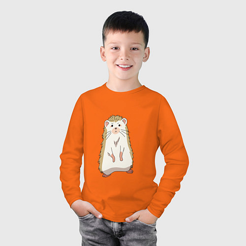 Детский лонгслив Рин домашний ежик Моне / Оранжевый – фото 3