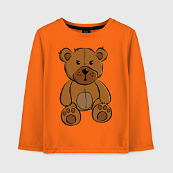 Лонгслив хлопковый детский Плюшевый медведь, цвет: оранжевый