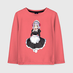 Лонгслив хлопковый детский Ноэлль горнечная Ордо Фавонус, цвет: коралловый
