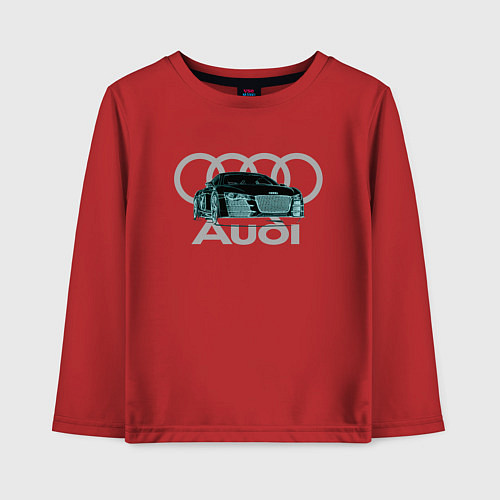 Детский лонгслив Audi / Красный – фото 1