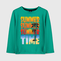 Лонгслив хлопковый детский SUMMER TIME, цвет: зеленый