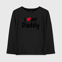 Лонгслив хлопковый детский I LOVE MY DADDY, цвет: черный