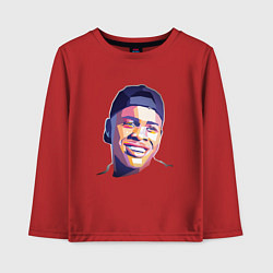 Лонгслив хлопковый детский DaBaby Face, цвет: красный