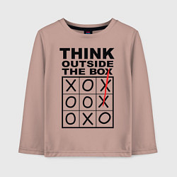 Детский лонгслив THINK OUTSIDE THE BOX