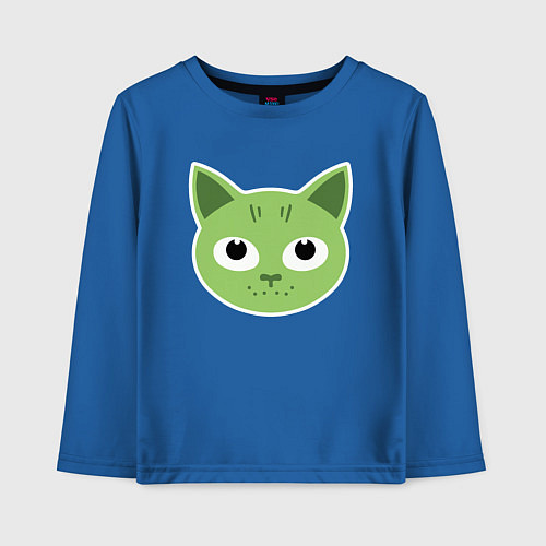 Детский лонгслив Green Cat / Синий – фото 1